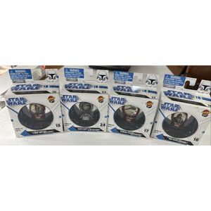 Set of 4 Star Wars Marble & Base Luke Skywalker Episode IV A New Hope Series